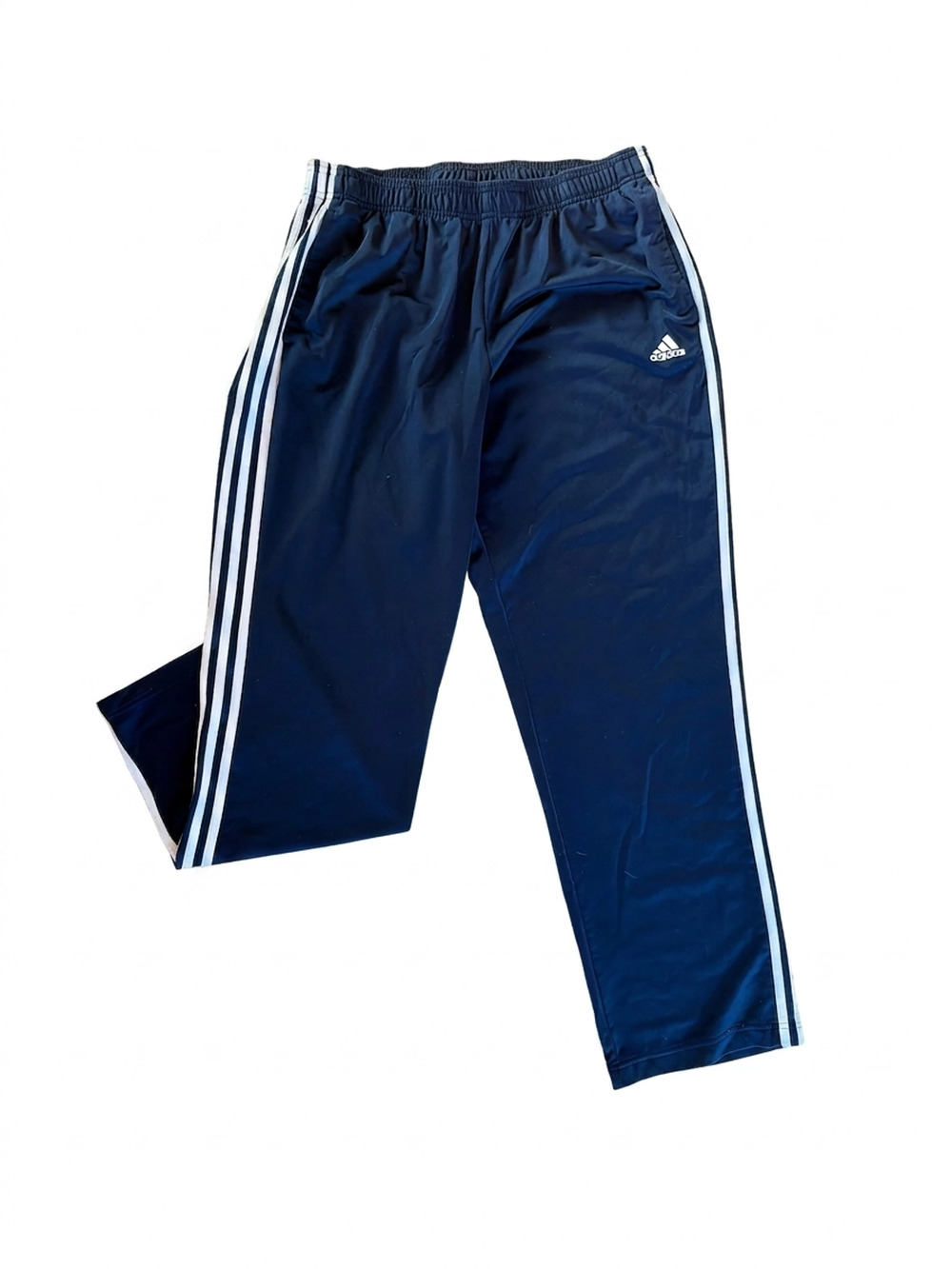 Adidas Men's Navy Track Pants | XL | Classic Three-Stripe Side Detail